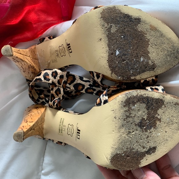 JLO Jennifer Lopez animal print high heel shoes size 8 - Picture 9 of 10